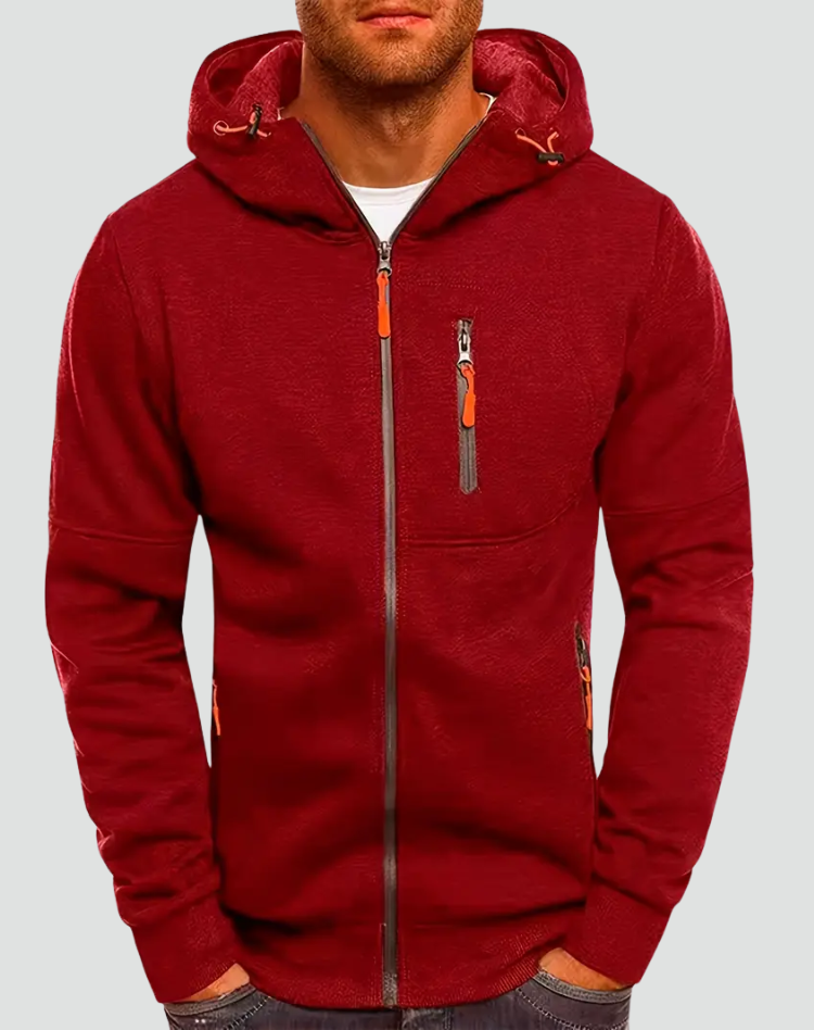 Men's Full Zip Hoodie Soft-Azzella London