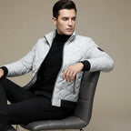 Men's Geometric Lightweight Puffer Jacket-Azzella London