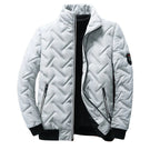 Men's Geometric Lightweight Puffer Jacket-Azzella London