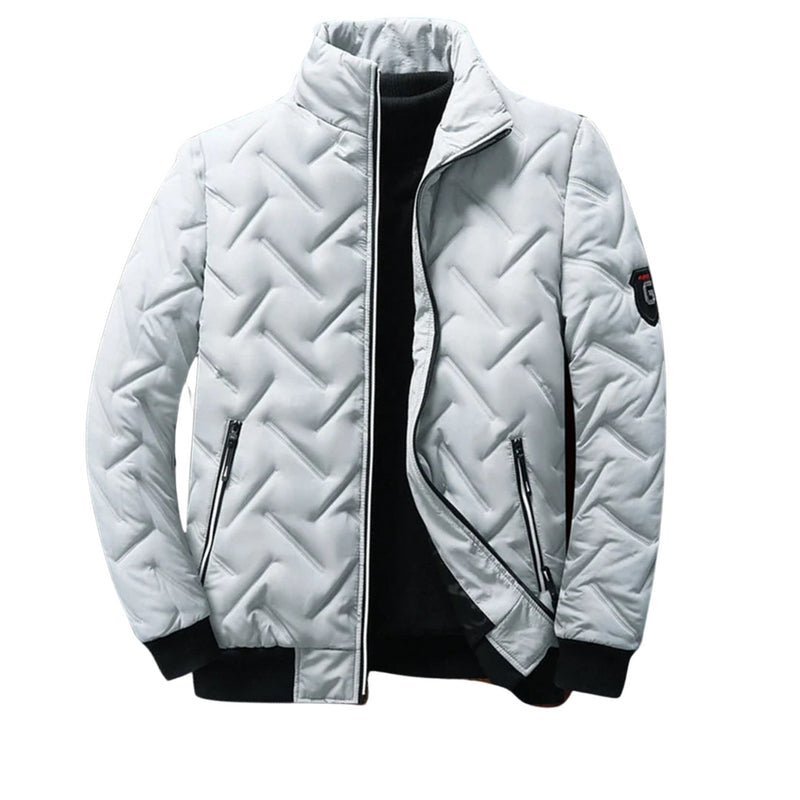 Men's Geometric Lightweight Puffer Jacket-Azzella London