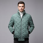 Men's Geometric Lightweight Puffer Jacket-Azzella London