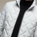 Men's Geometric Lightweight Puffer Jacket-Azzella London