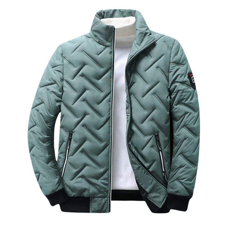 Men's Geometric Lightweight Puffer Jacket-Azzella London