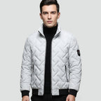 Men's Geometric Lightweight Puffer Jacket-Azzella London