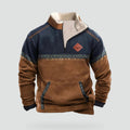 Men's Half Zip Sweater Fleece Grey-Azzella London