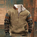 Men's Half Zip Sweater Woven-Azzella London