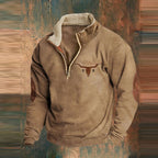 Men's Half Zip Sweater Woven-Azzella London