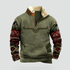 Men's Half Zip Sweater Woven-Azzella London