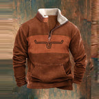 Men's Half Zip Sweater Woven-Azzella London