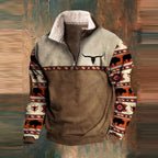 Men's Half Zip Sweater Woven-Azzella London