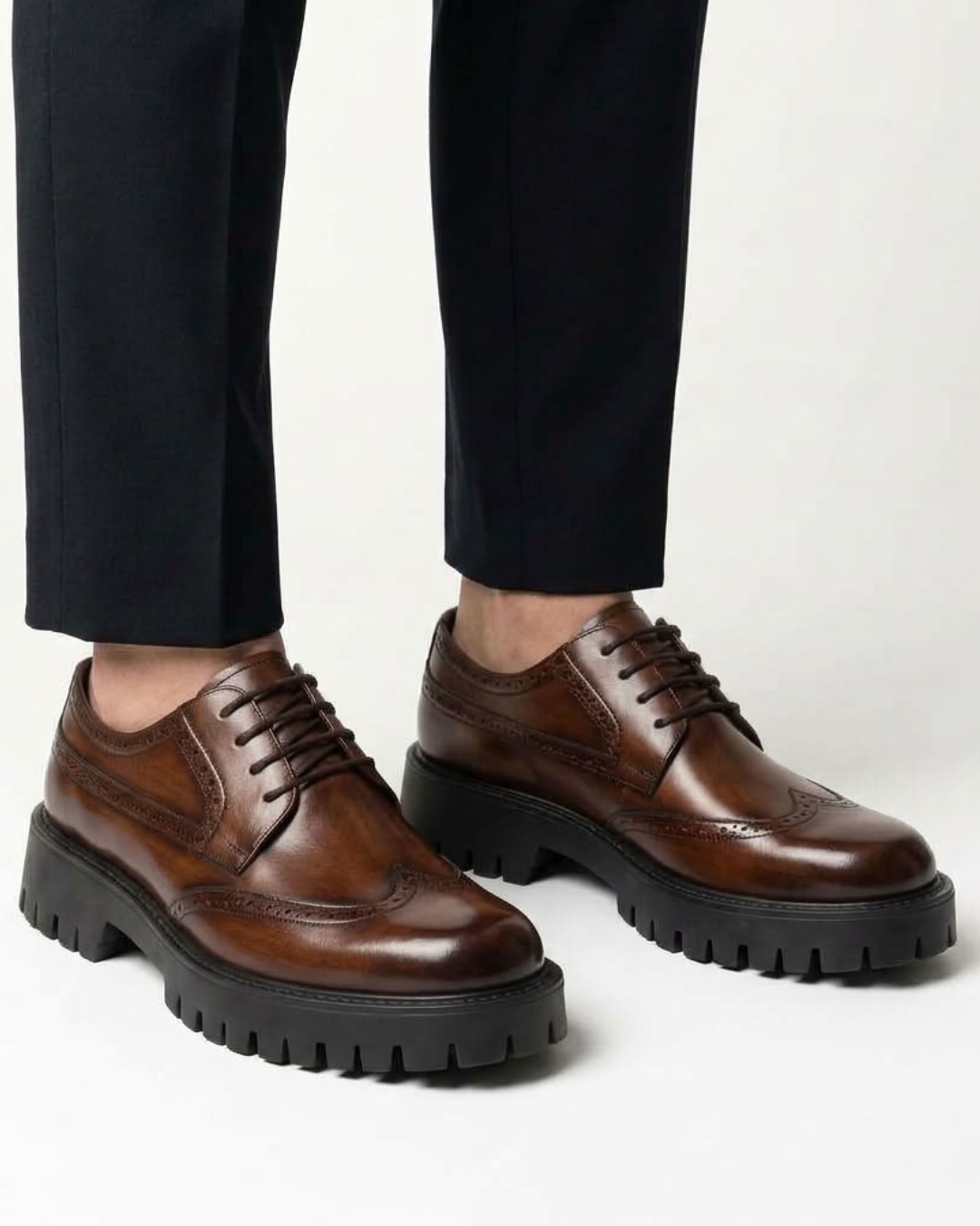 Men's Height Increasing Oxford Dress Shoes-Azzella London