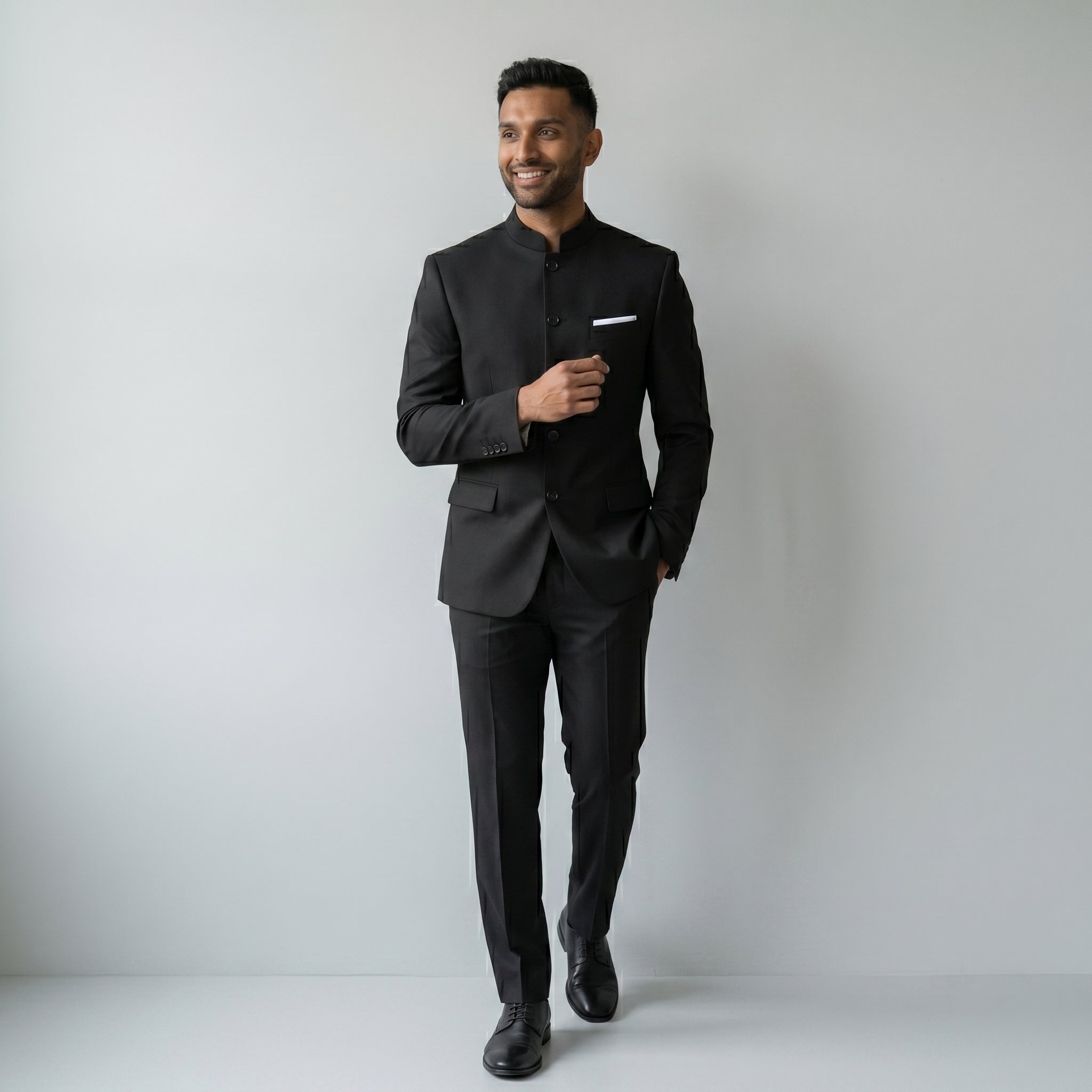 Men's High-Collar Tailored Blazer-Azzella London