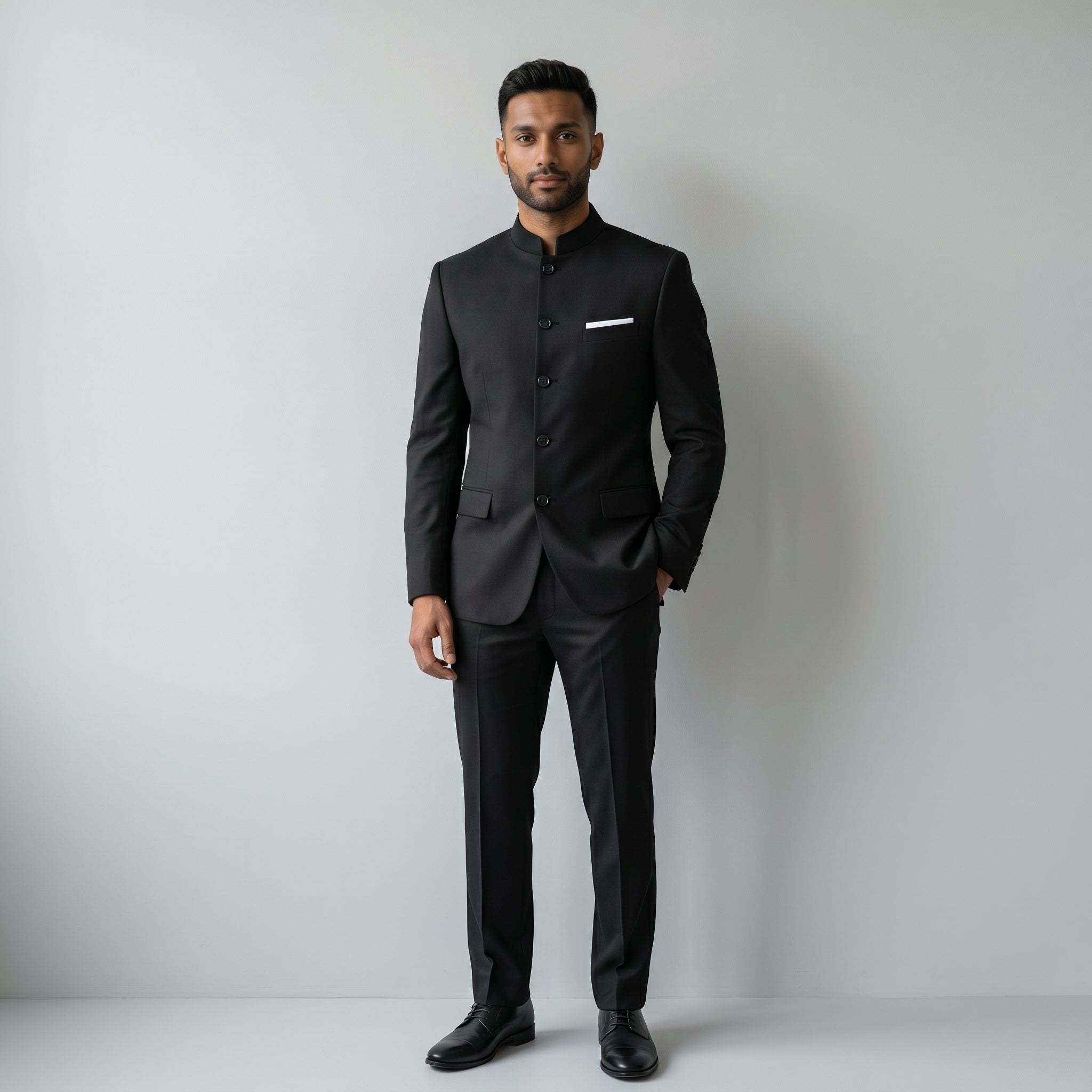 Men's High-Collar Tailored Blazer-Azzella London