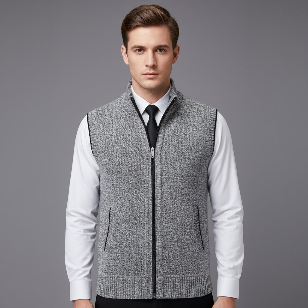 Men's High Collar Vest-Azzella London