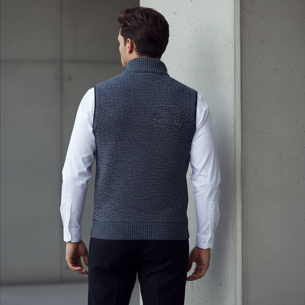 Men's High Collar Vest-Azzella London