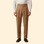 Men's High Waisted Tailored Trousers-Trousers-Azzella London