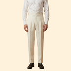 Men's High Waisted Tailored Trousers-Trousers-Azzella London