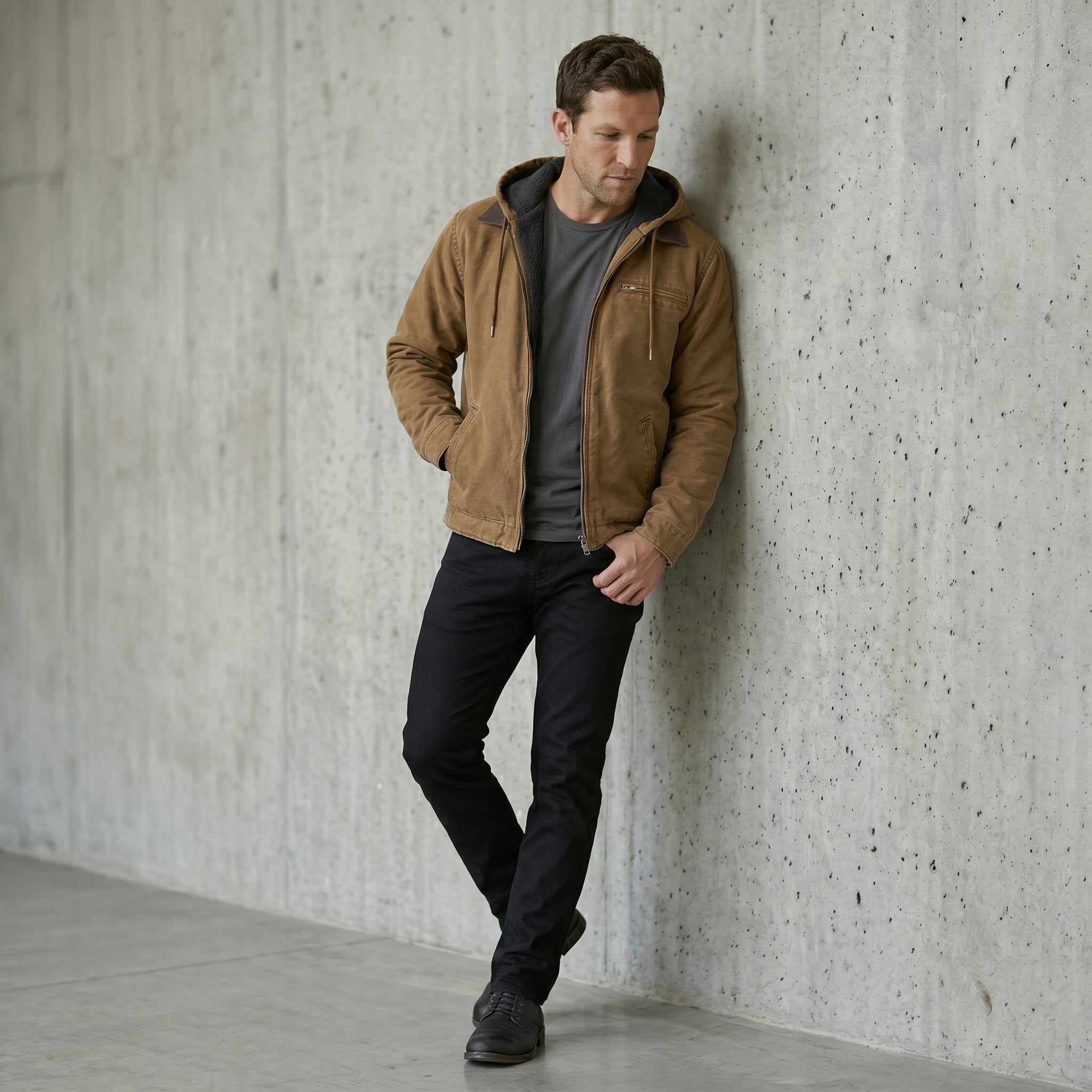 Men's Hooded Bomber Jacket-Azzella London