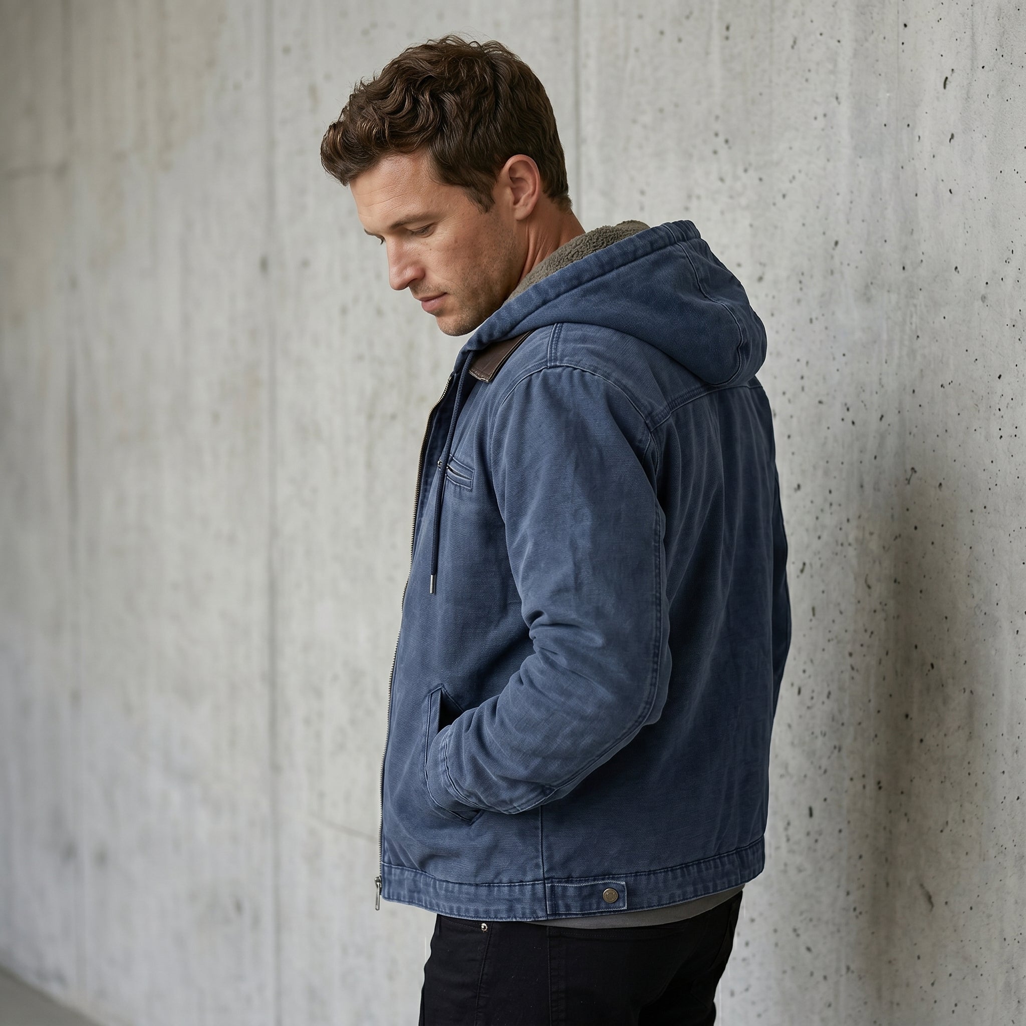 Men's Hooded Bomber Jacket-Azzella London