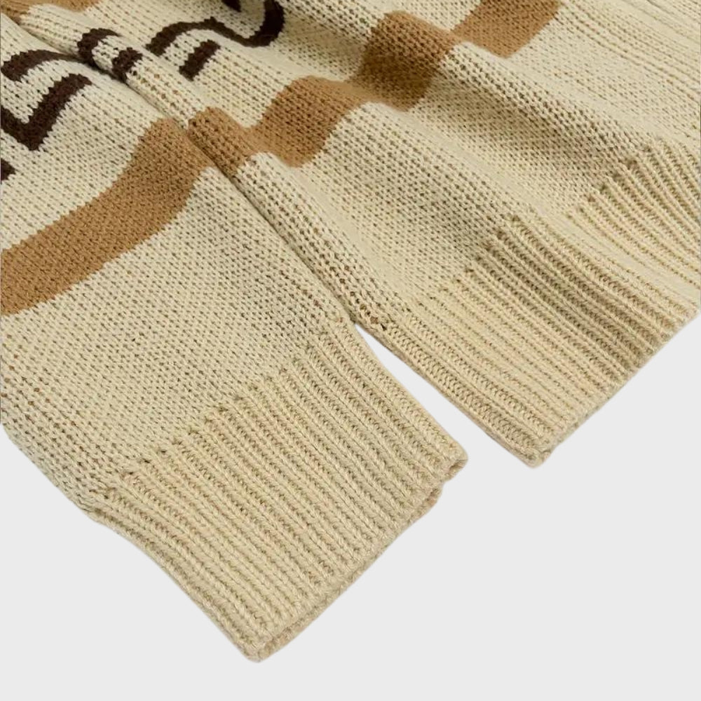 Men's Jacquard Pattern Cardigan-Azzella London