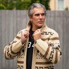Men's Jacquard Pattern Cardigan-Azzella London