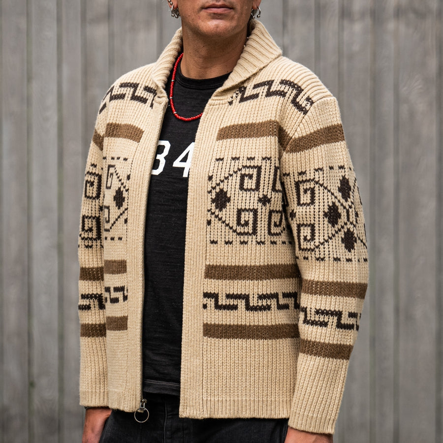 Men's Jacquard Pattern Cardigan-Azzella London