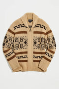Men's Jacquard Pattern Cardigan-Azzella London