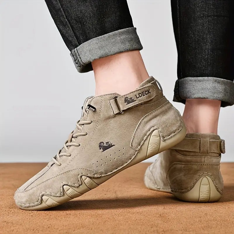 Men's Lace Up High Top Sneakers-Azzella London