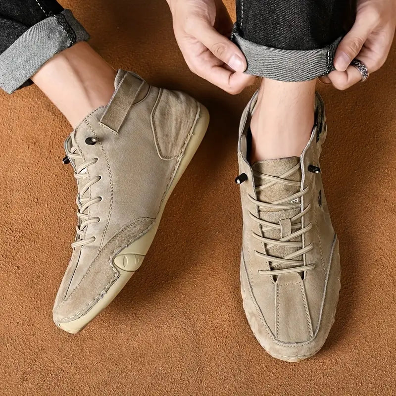 Men's Lace Up High Top Sneakers-Azzella London