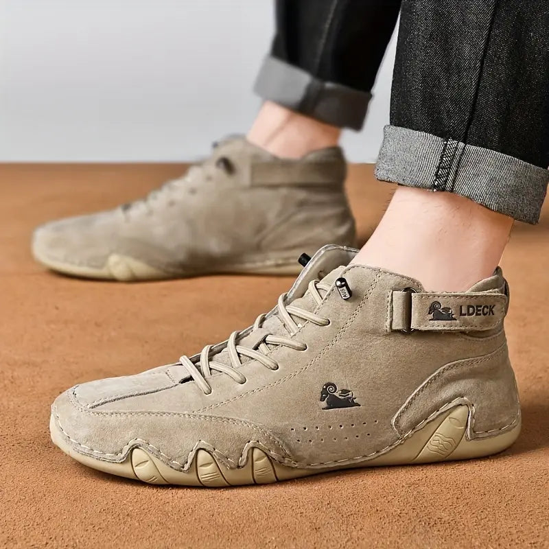Men's Lace Up High Top Sneakers-Azzella London