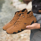 Men's Lace Up High Top Sneakers-Azzella London