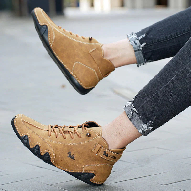 Men's Lace Up High Top Sneakers-Azzella London