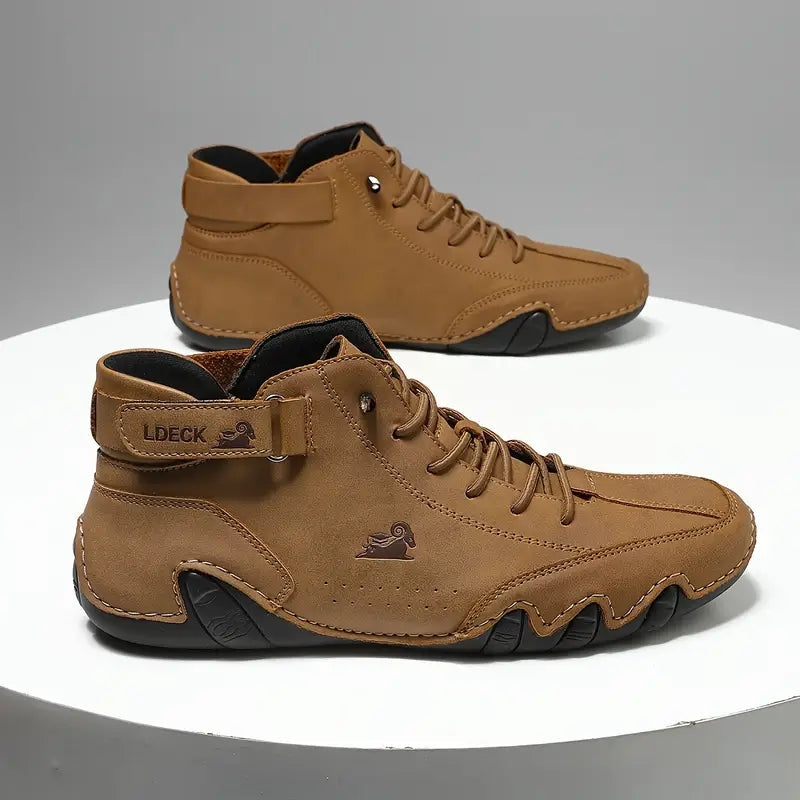 Men's Lace Up High Top Sneakers-Azzella London