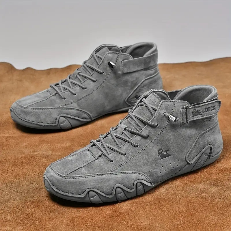 Men's Lace Up High Top Sneakers-Azzella London