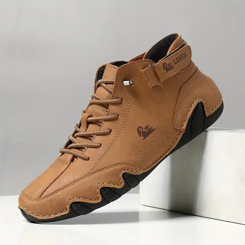 Men's Lace Up High Top Sneakers-Azzella London