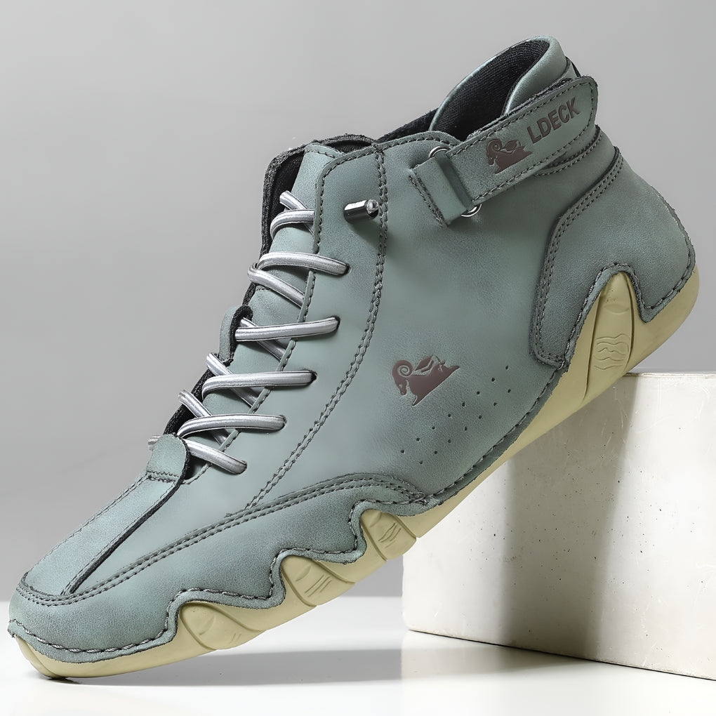 Men's Lace Up High Top Sneakers-Azzella London
