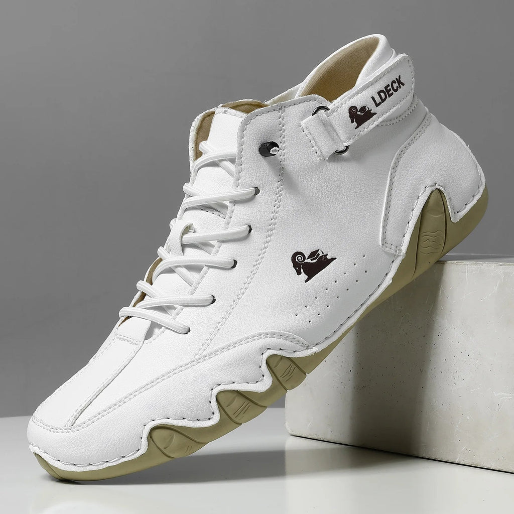 Men's Lace Up High Top Sneakers-Azzella London