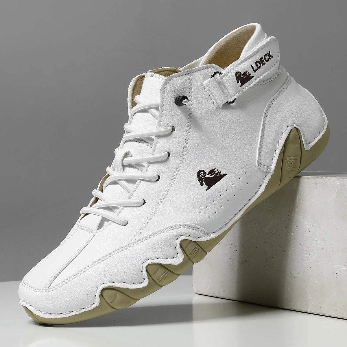Men's Lace Up High Top Sneakers-Azzella London