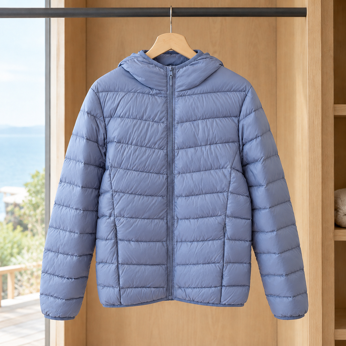 Men's Lightweight Hooded Quilted Jacket-Azzella London