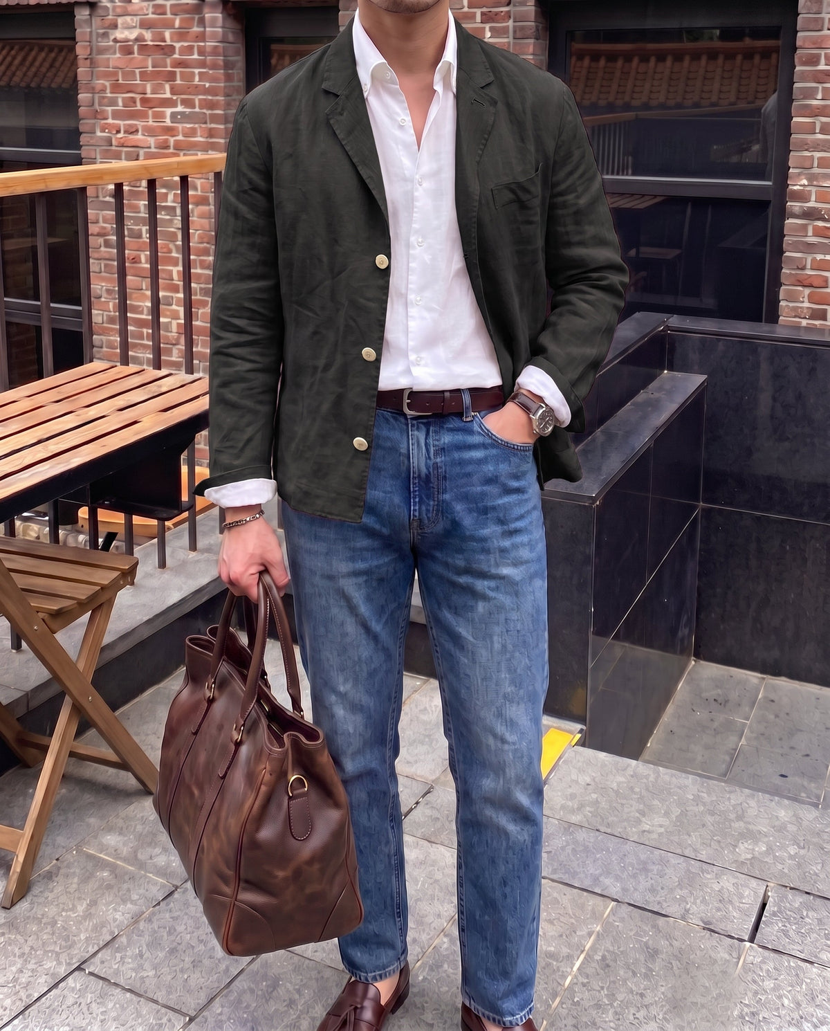 Men's Lightweight Linen Blazer-Azzella London