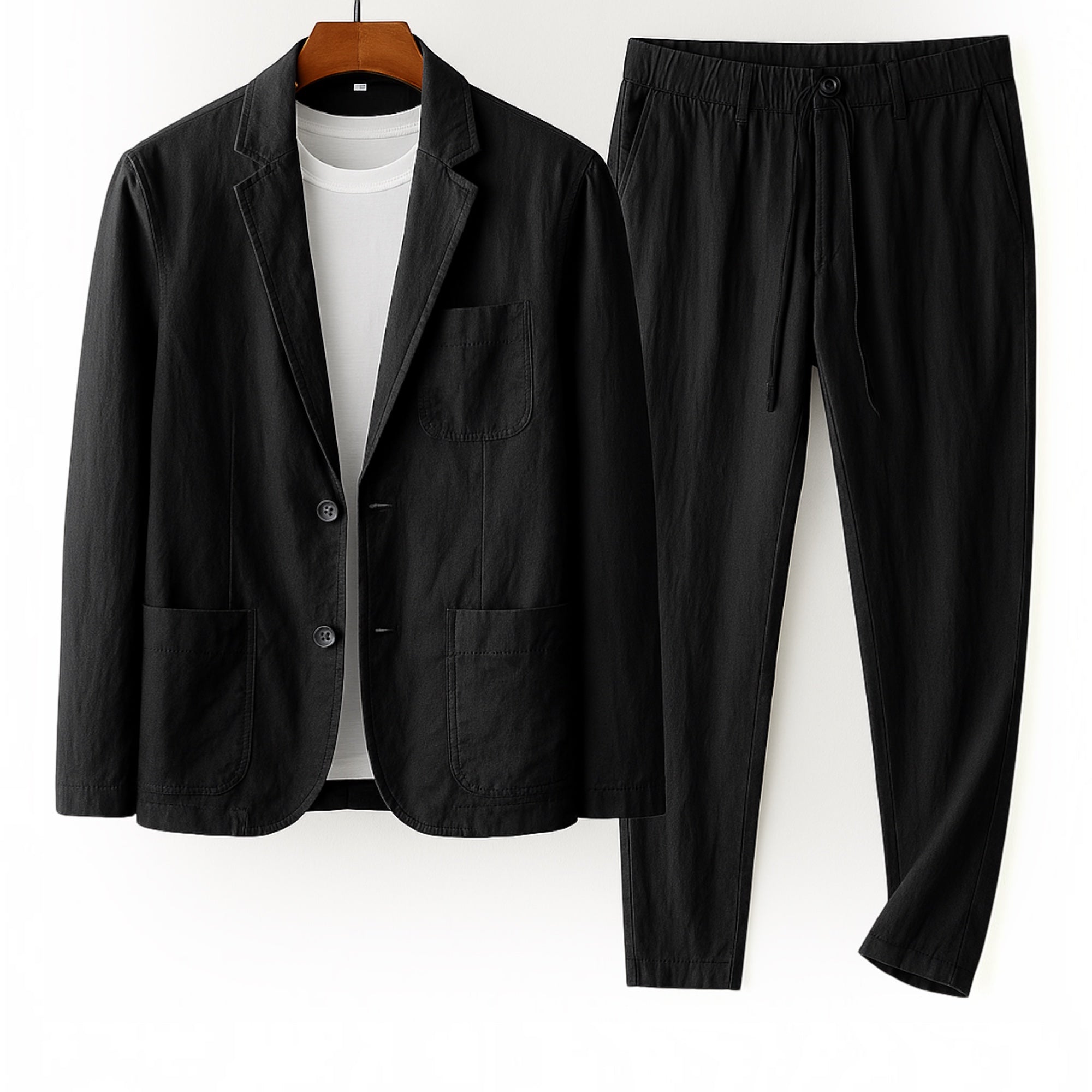 Men's Lightweight Linen Blend Suit-Suit-Azzella London