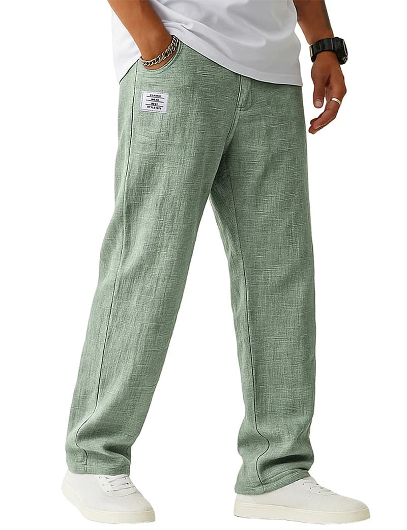 Men's Lightweight Linen Pants-Pants-Azzella London