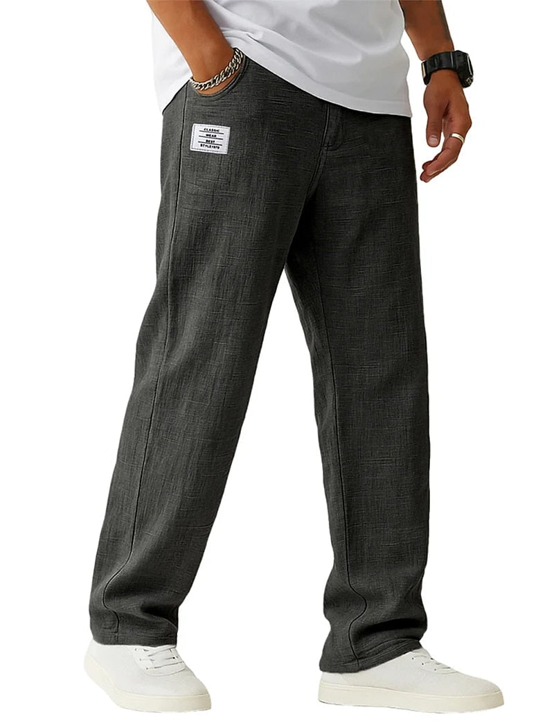 Men's Lightweight Linen Pants-Pants-Azzella London