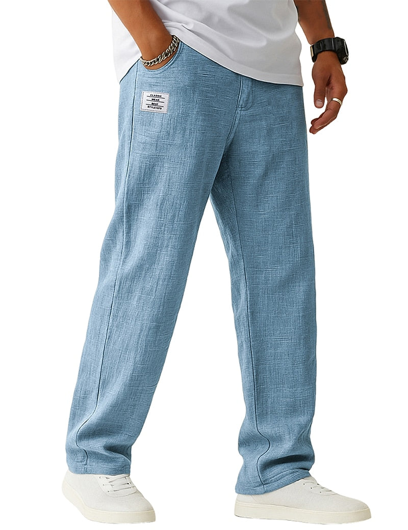 Men's Lightweight Linen Pants-Pants-Azzella London
