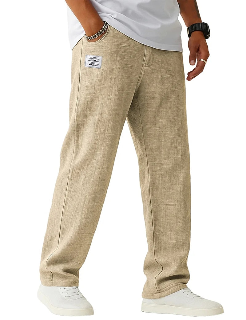 Men's Lightweight Linen Pants-Pants-Azzella London