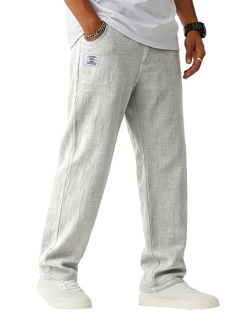 Men's Lightweight Linen Pants-Pants-Azzella London