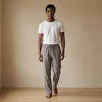 Men's Lightweight Linen Straight-Leg Trousers-Azzella London