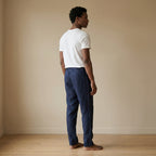 Men's Lightweight Linen Straight-Leg Trousers-Azzella London