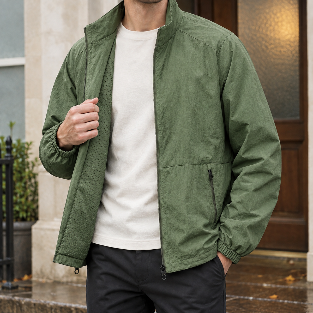 Men's Lightweight Mesh Jacket-Azzella London