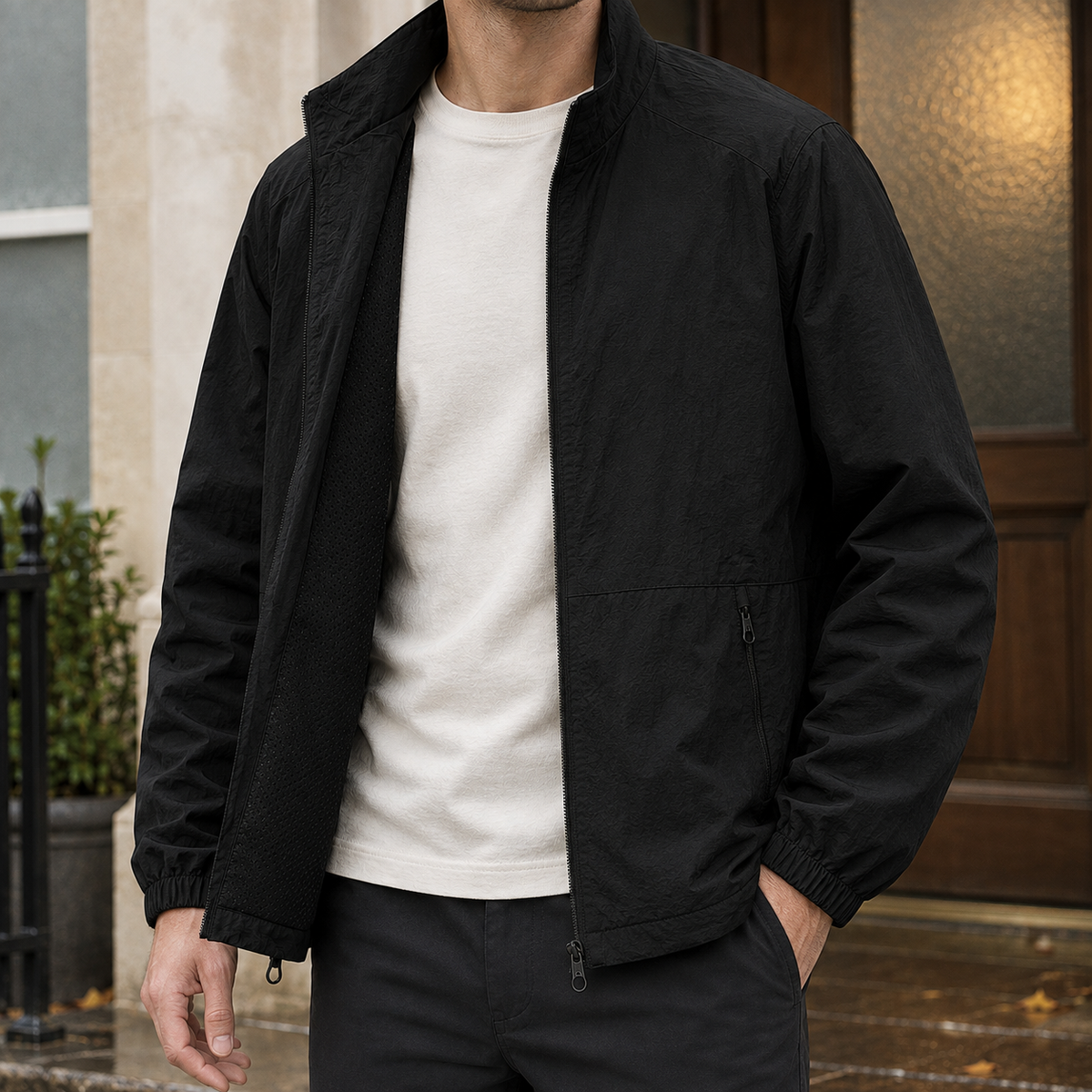 Men's Lightweight Mesh Jacket-Azzella London